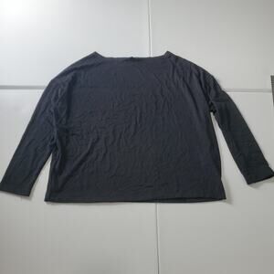 AllSaints Rita Tee Shirt Womens Small Black Long Sleeve Stretch Pullover Top